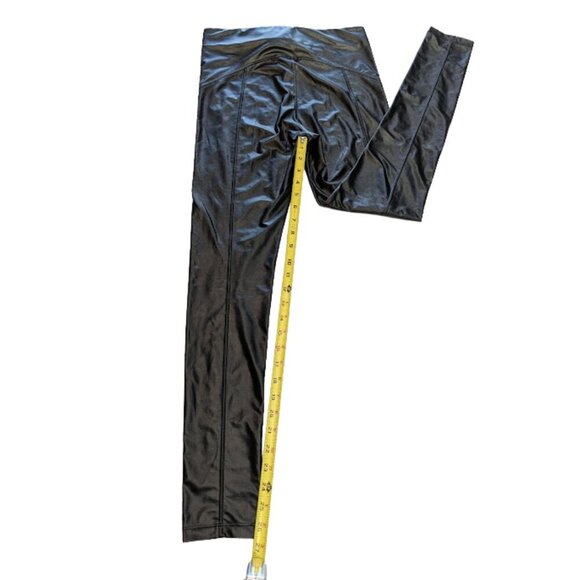 David Lerner Women's Faux Leather High Waisted Leggings Black * SZ Medium - Picture 7 of 8